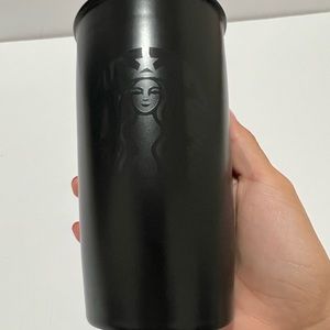 Starbucks 2015 Black Matte 12oz Ceramic
Travel Tumbler w/Lid Coffee Mug Cup